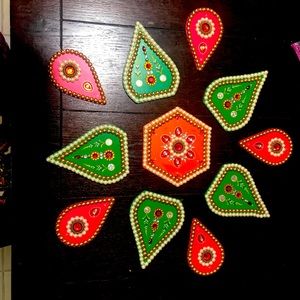 Diwali rangoli beadwork stencil